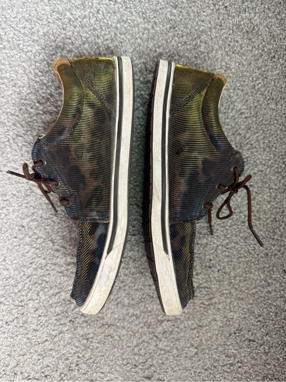Twisted X Women's Kicks Brown Shiny Leopard Print Lace Up Sneakers Casual Shoe
